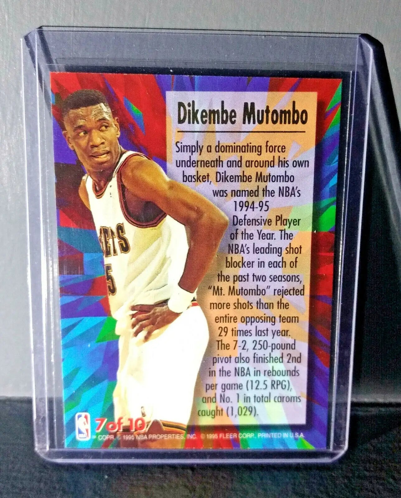 1995-96 Dikembe Mutombo Fleer Ultra #7 Ultra Power Basketball Card - Basketball Card Single