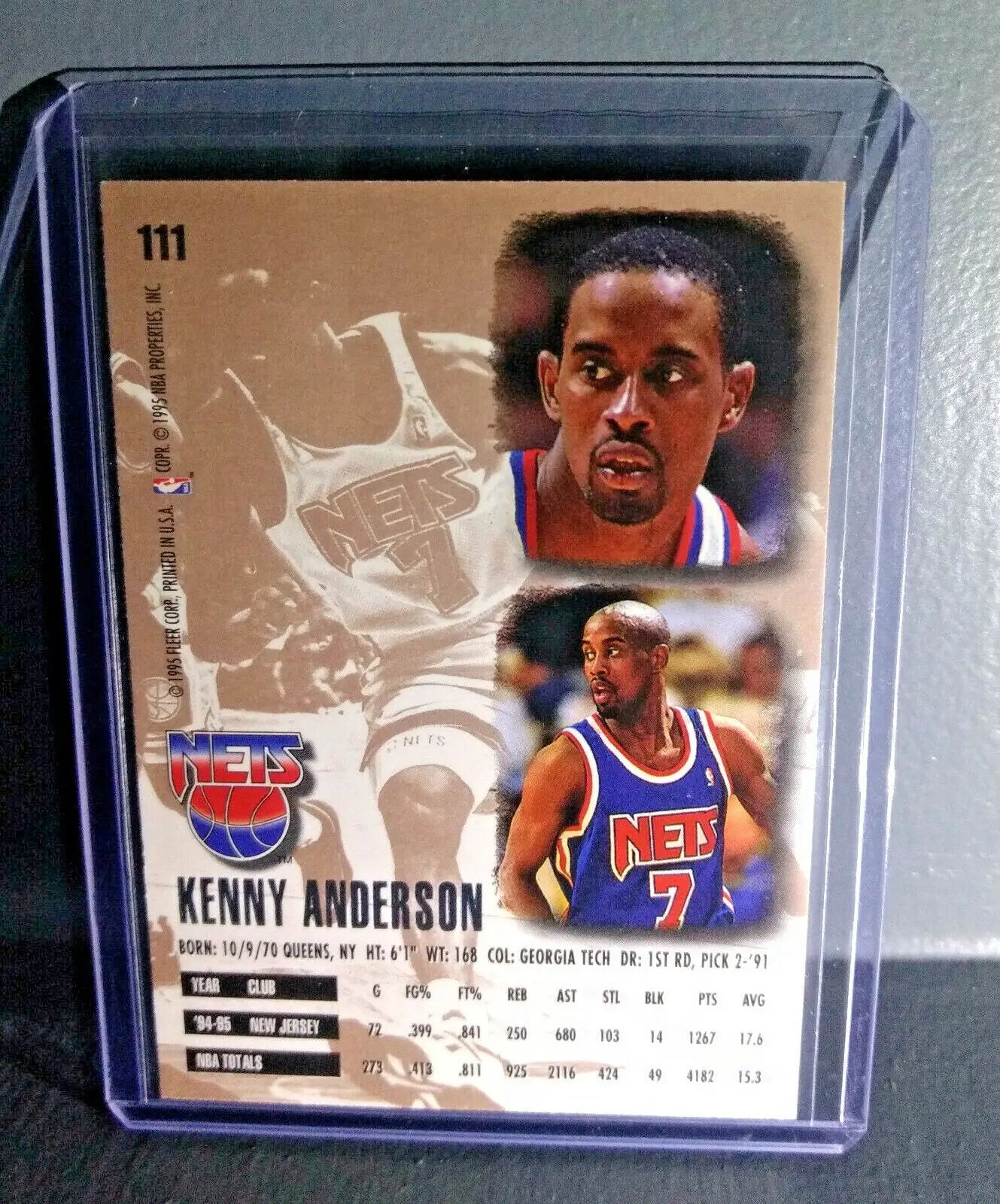 1995-96 Kenny Anderson Fleer Ultra #111 Basketball Card - Basketball Card Single