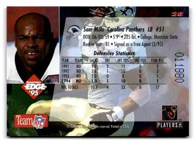 1995 Collector’s Edge #28 Sam Mills Gold Logo - Football Card Single