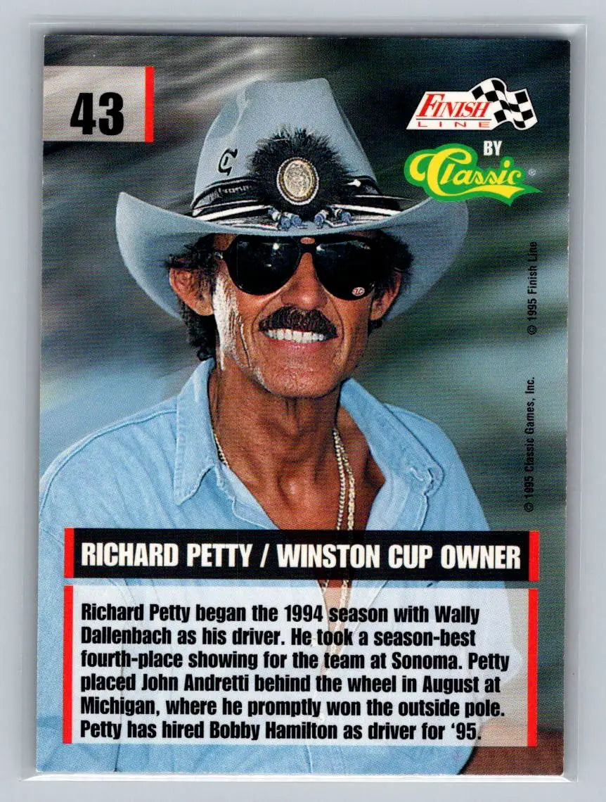 1995 Finish Line #43 Richard Petty Petty Enterprises - Racing Card Single
