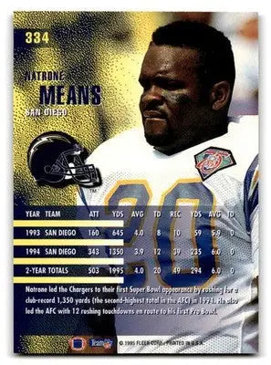 1995 Fleer #334 Natrone Means - Football Card Single