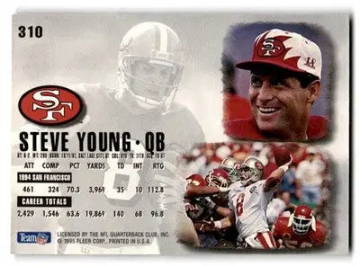 1995 Fleer Football Ultra Steve Young #310 San Francisco 49ers - Football Card Single