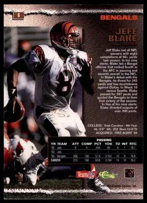 1995 Pro Line - Silver Jeff Blake 6 Cincinnati Bengals - Football Card Single