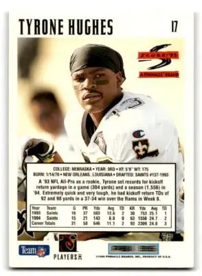 1995 Score #17 Tyrone Hughes - Football Card Single