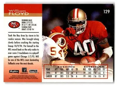 1995 SkyBox Impact #129 William Floyd - Football Card Single
