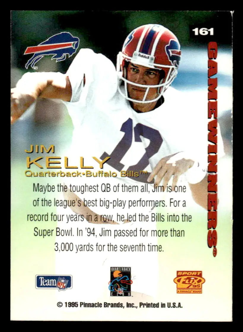 1995 Sportflix #161 Jim Kelly - Football Card Single