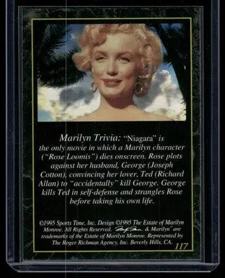 1995 Sports Time Marilyn Monroe Marilyn Monroe #117 - Non-Sports Card Single