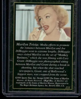 1995 Sports Time Marilyn Monroe #151 - Non-Sports Card Single
