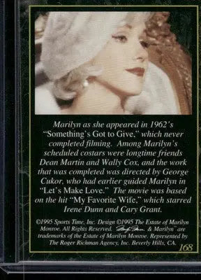 1995 Sports Time Marilyn Monroe #168 - Non-Sports Card Single