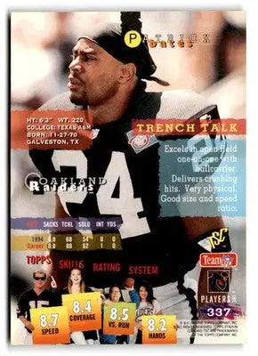 1995 Stadium Club #337 Patrick Bates - Football Card Single