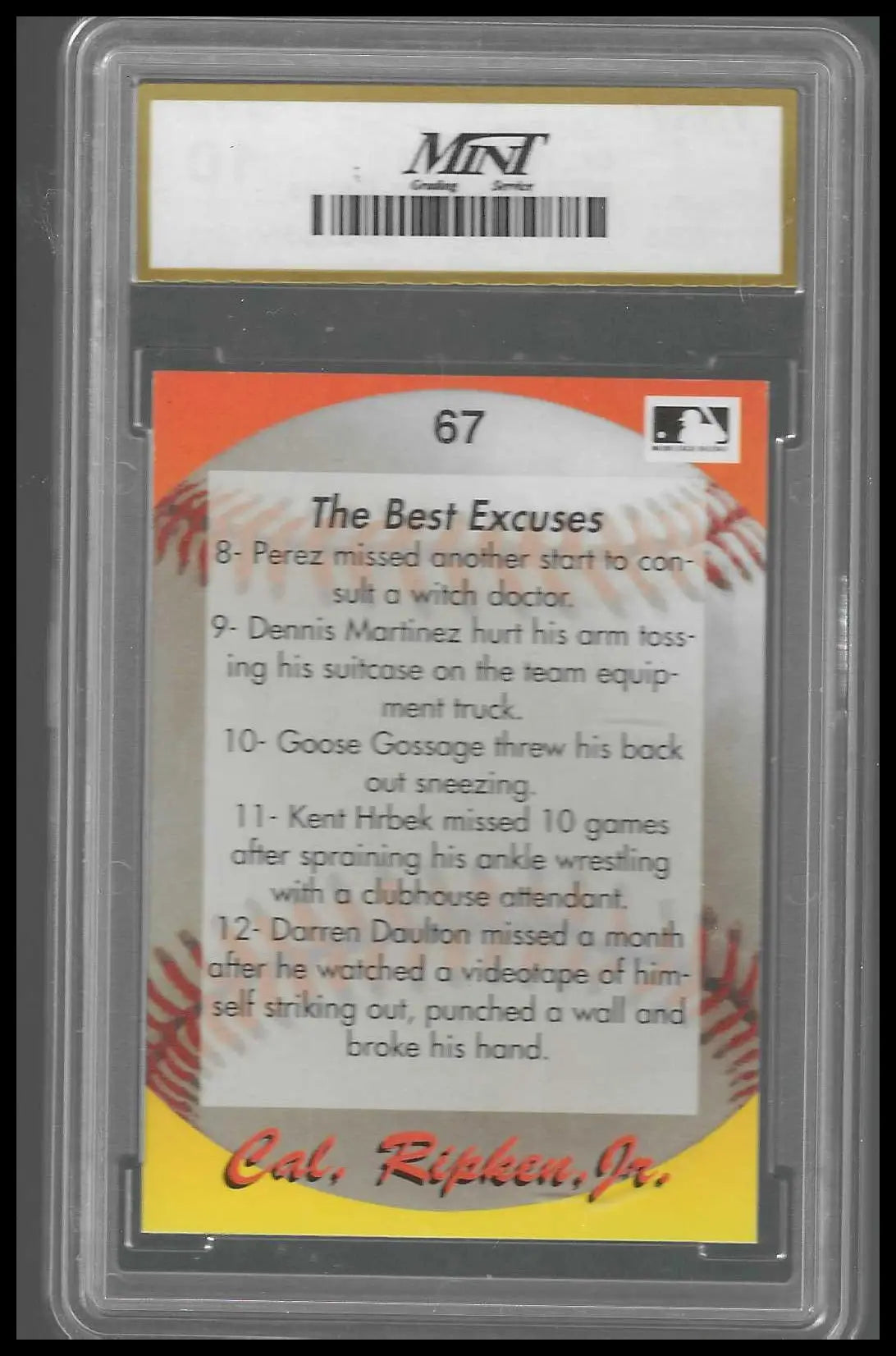 1995 Star Cal Ripken Jr. 80 (Unlicensed) #67 Cal Ripken Jr. MNT 10 - Baseball Card Single