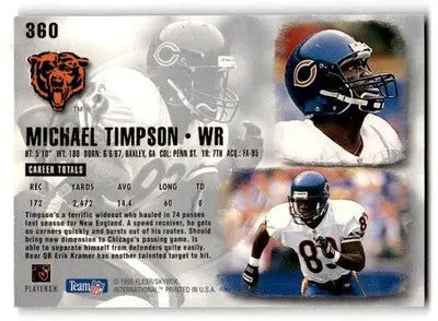 1995 Ultra #360 Michael Timpson Gold Medallion - Football Card Single