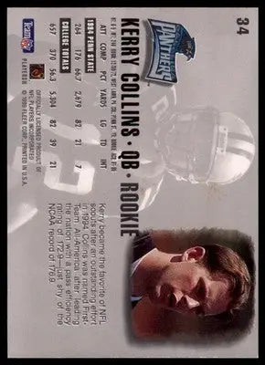 1995 Ultra Kerry Collins RC 34 Carolina Panthers - Football Card Single
