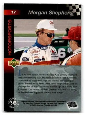 1995 Upper Deck #17 Morgan Shepherd - Racing Card Single