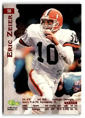 1996 Classic Assets #50 Eric Zeier - Football Card Single