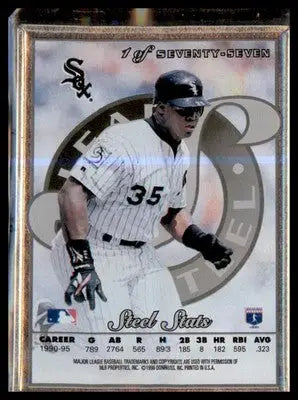 1996 Leaf Preferred Steel #1 Frank Thomas #1/77 - Baseball Card Single