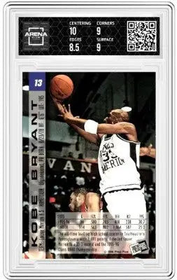 Graded Kobe Bryant basketball card from 1996 Press Pass Kobe Bryant #13 Basketball Arena Club