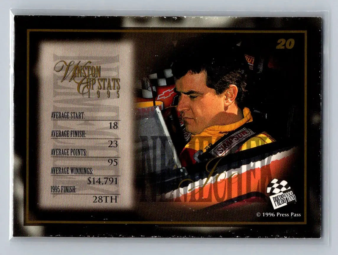1996 Press Pass VIP #20 Joe Nemechek NEMCO Motorsports - Racing Card Single