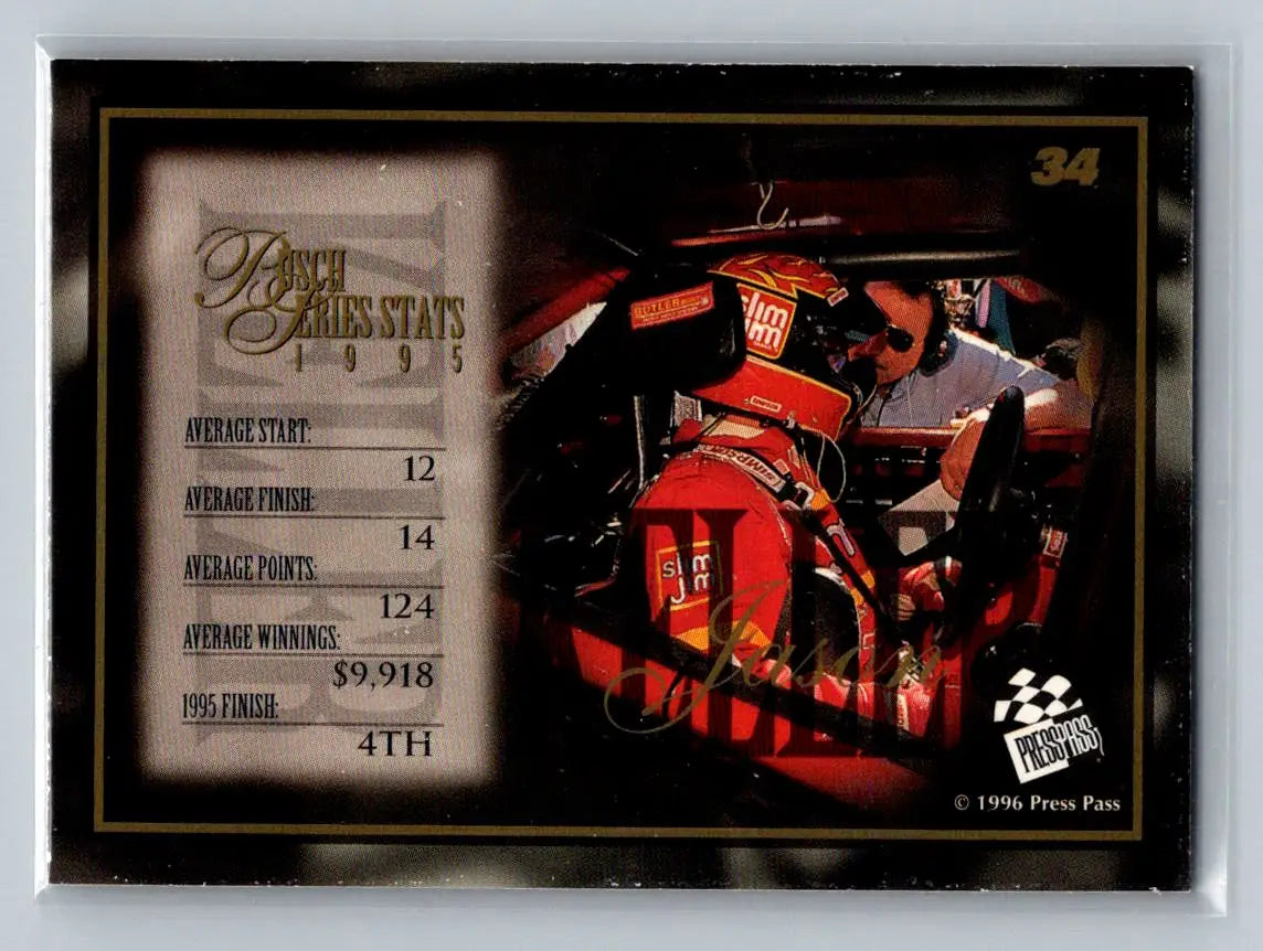 1996 Press Pass VIP #34 Jason Keller KEL Racing - Racing Card Single