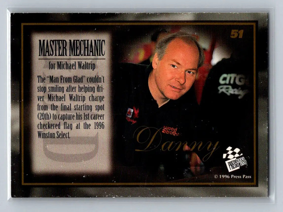 1996 Press Pass VIP #51 Danny Glad Wood Brothers Racing - Trading Cards (Singles): Racing Card Single