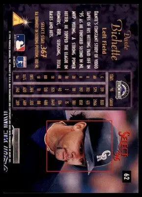 1996 Select Dante Bichette 62 San Diego Padres NM - Baseball Card Single