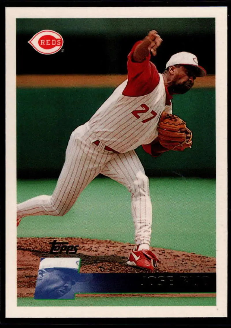 1996 Topps #120 Jose Rijo NM-MT Cincinnati Reds Baseball Card - Baseball Card Single