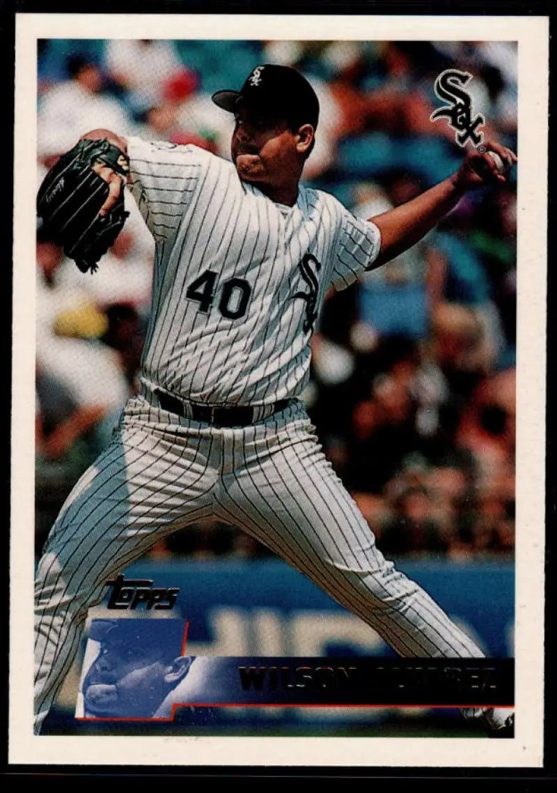 1996 Topps #159 Wilson Alvarez NM-MT Chicago White Sox Baseball Card - Baseball Card Single