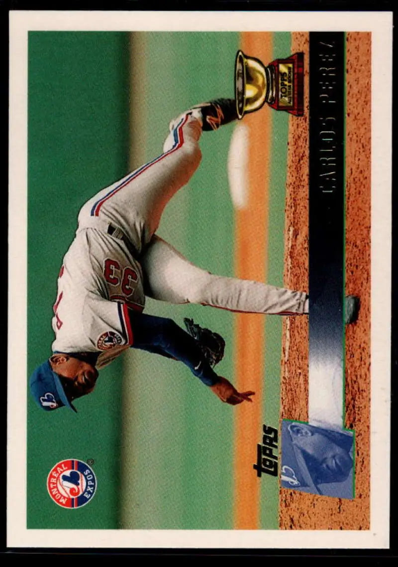 1996 Topps #174 Carlos Perez NM-MT Montreal Expos Baseball Card - Baseball Card Single