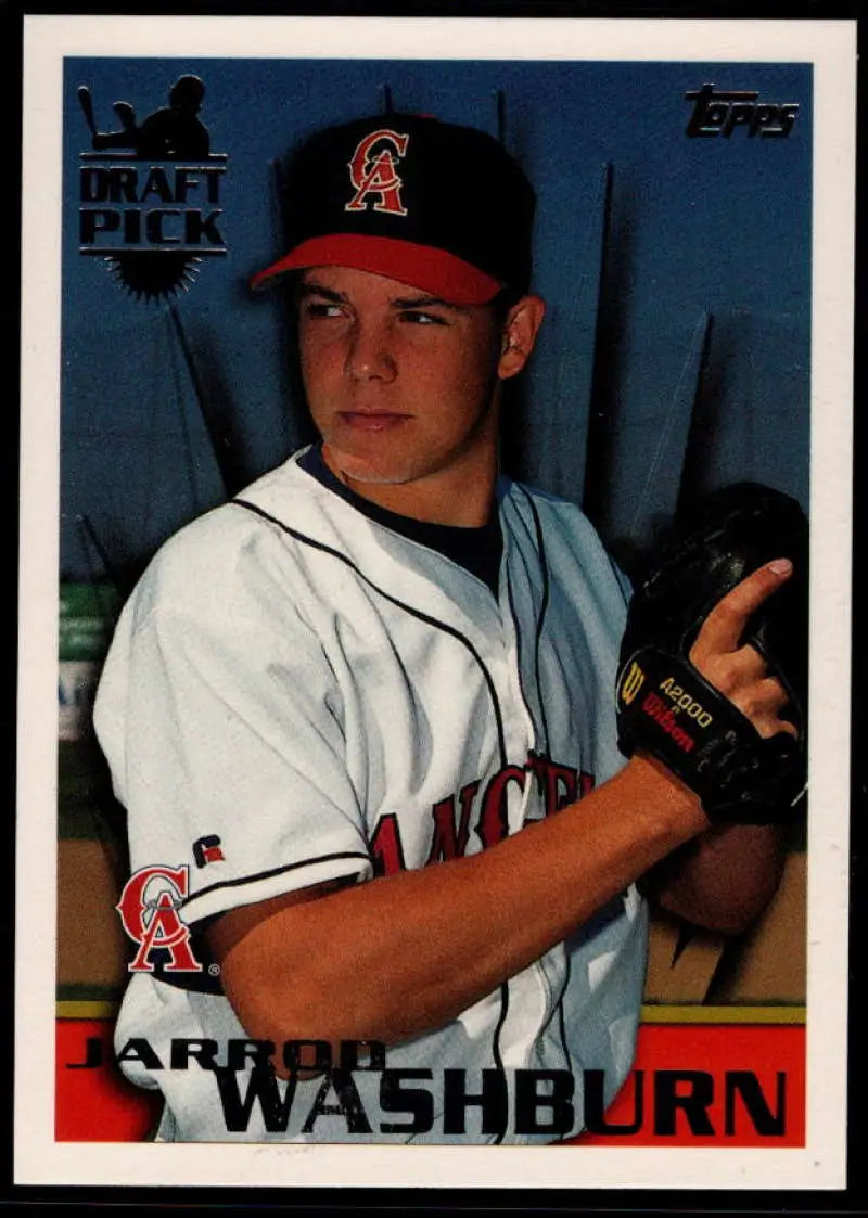 1996 Topps #23 Jarrod Washburn NM-MT RC Rookie California Angels Baseball Card - Baseball Card Single
