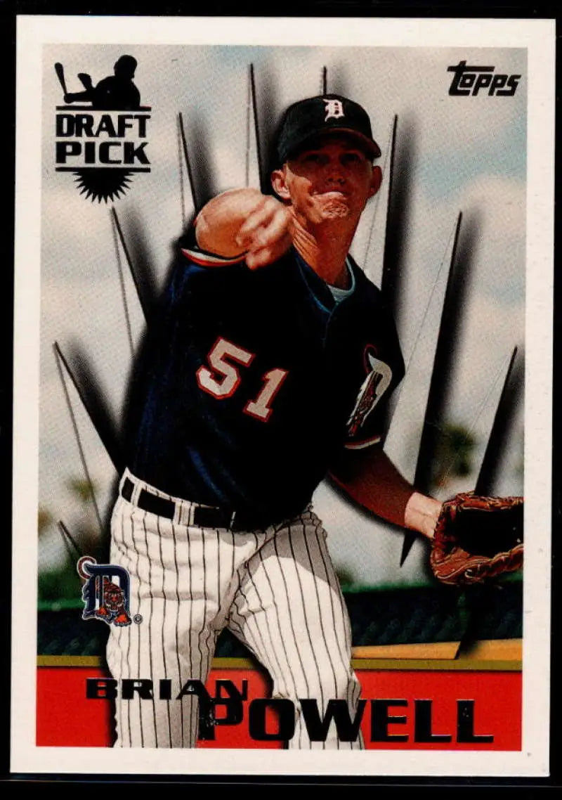 1996 Topps #244 Brian Powell NM-MT Detroit Tigers Baseball Card - Baseball Card Single