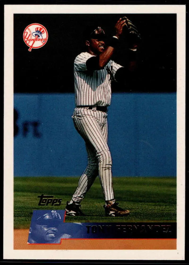 1996 Topps #27 Tony Fernandez NM-MT New York Yankees Baseball Card - Baseball Card Single