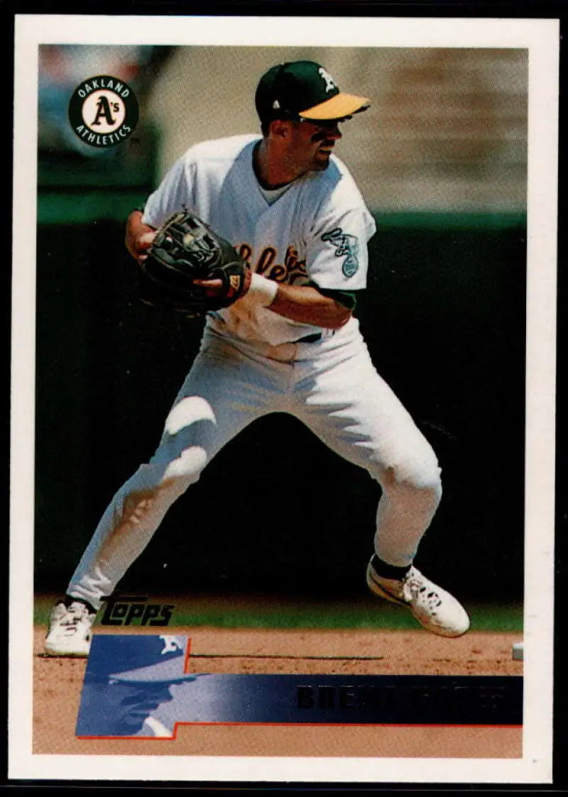 1996 Topps #31 Brent Gates NM-MT Oakland Athletics Baseball Card - Baseball Card Single
