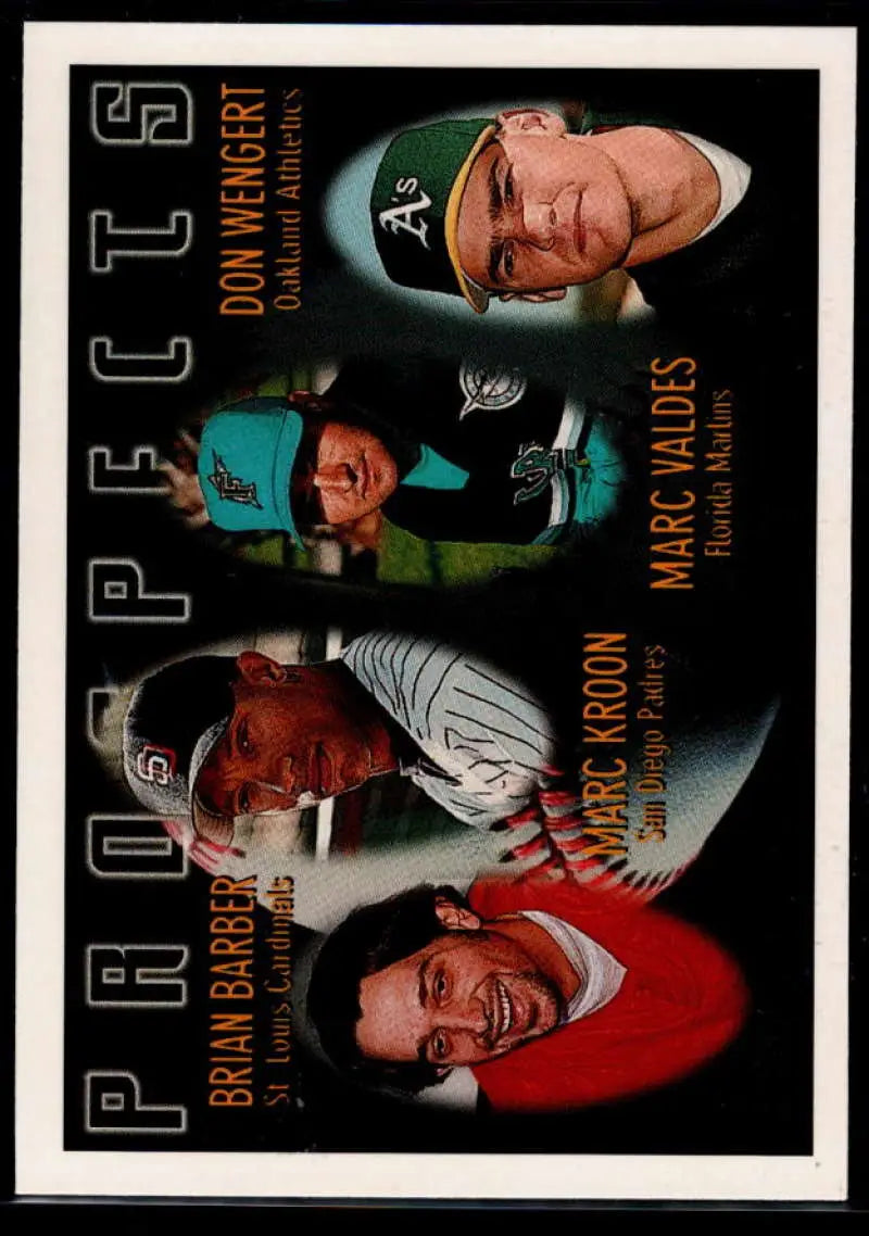 1996 Topps #433 Brian Barber/Marc Kroon/Marc Valdes/Don Wengert NM-MT St. Louis Cardinals/San Diego Padres/Florida