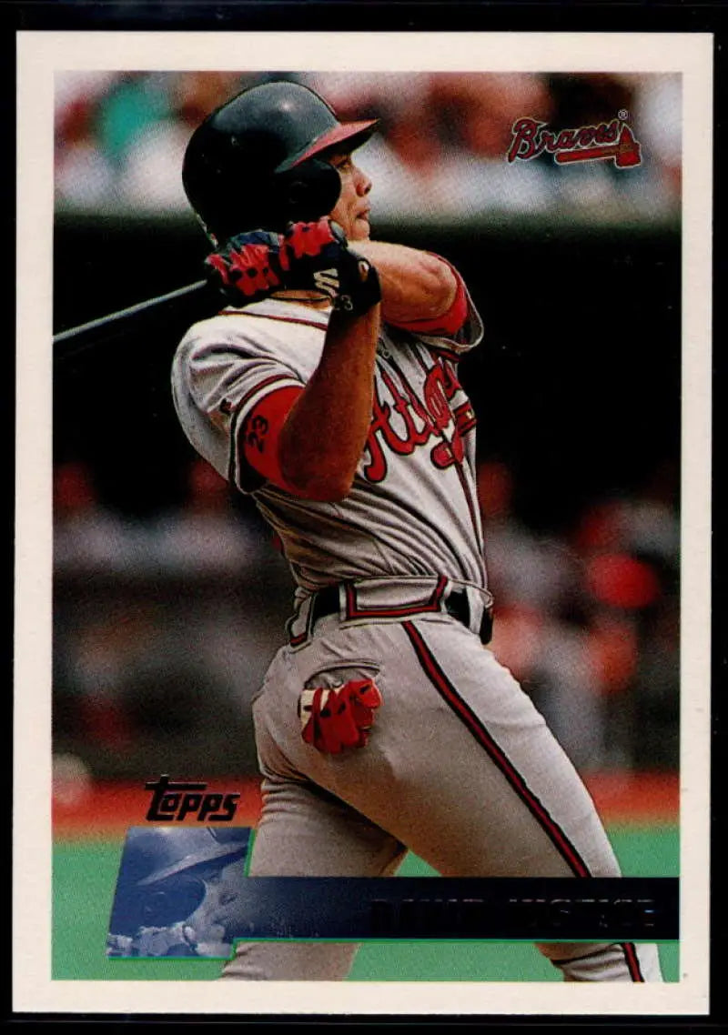 1996 Topps #60 David Justice NM-MT Atlanta Braves Baseball Card - Baseball Card Single