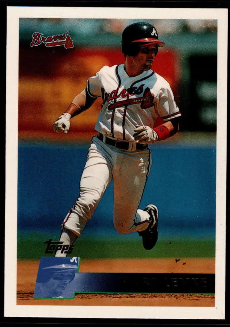 1996 Topps #83 Mark Lemke NM-MT Atlanta Braves Baseball Card - Baseball Card Single