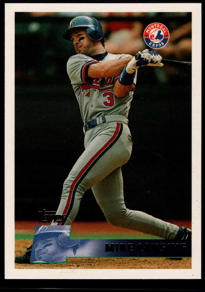 1996 Topps #86 Mike Lansing NM-MT Montreal Expos Baseball Card - Baseball Card Single