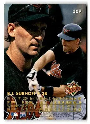 1996 Ultra #309 B.J. Surhoff - Baseball Card Single