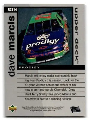 1996 Upper Deck Road To The Cup Dave Marcis #RC114 - Racing Card Single