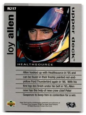 1996 Upper Deck Road to the Cup #RC117 Loy Allen - Racing Card Single
