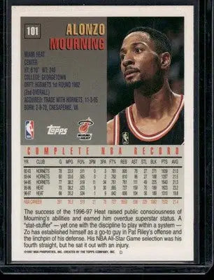 1997-98 Topps Alonzo Mourning #101 Basketball - Basketball Card Single