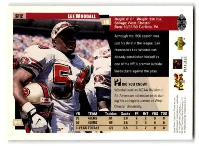 1997 Collector’s Choice San Francisco 49ers #SF12 Lee Woodall - Football Card Single