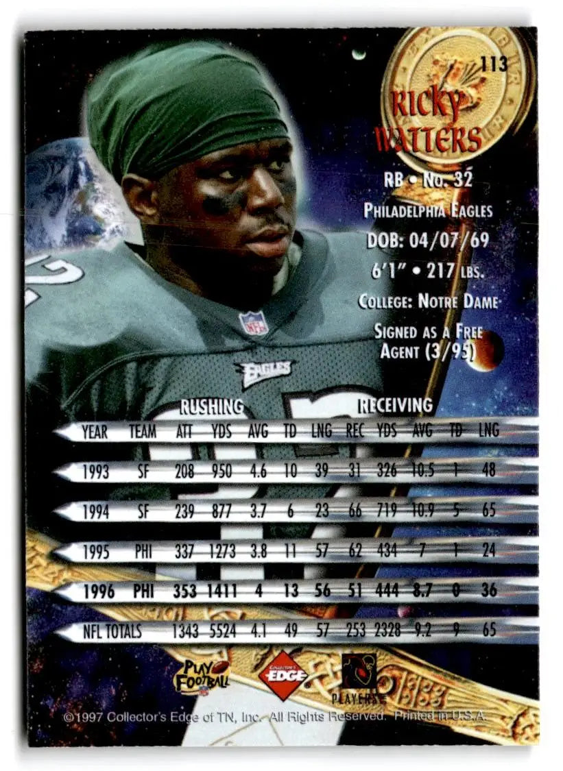 1997 Collector’s Edge Excalibur #113 Ricky Watters - Football Card Single