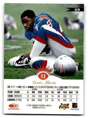 1997 Leaf #49 Curtis Martin - Football Card Single