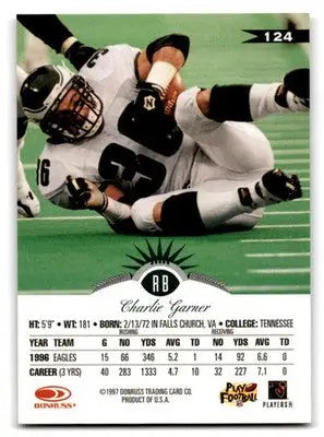 1997 Leaf Football Charlie Garner #124 Philadelphia Eagles - Football Card Single