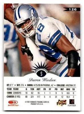 1997 Leaf Football Darren Woodson #126 Dallas Cowboys - Football Card Single