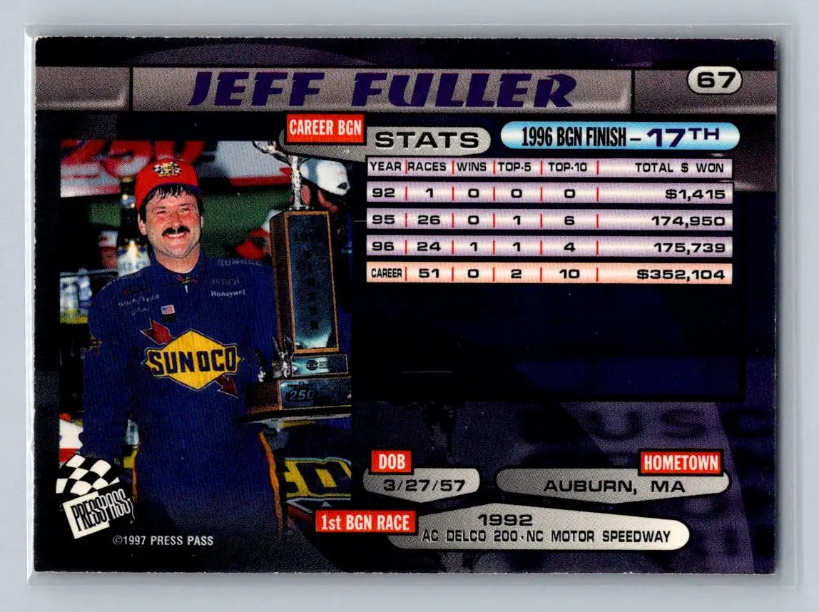1997 Press Pass #67 Jeff Fuller ST Motorsports - Racing Card Single