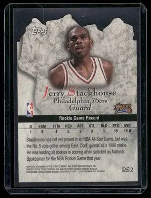 1997 Topps Rock Stars Jerry Stackhouse #RS2 Basketball - Basketball Card Single