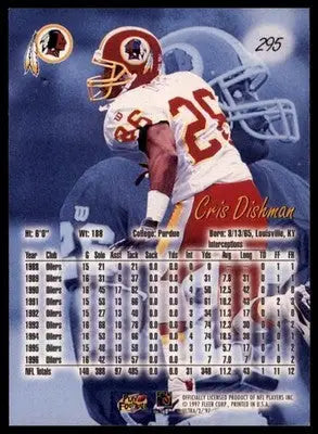 1997 Ultra Cris Dishman 295 Houston Oilers - Football Card Single