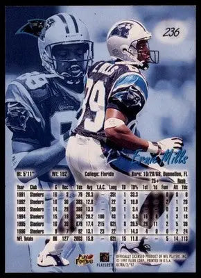 1997 Ultra Ernie Mills 236 Carolina Panthers - Football Card Single