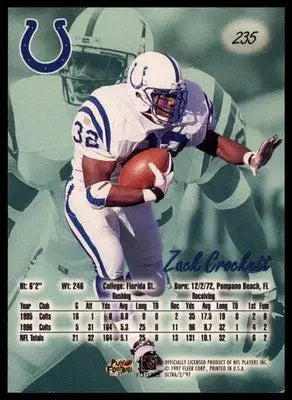 1997 Ultra Zack Crockett 235 Indianapolis Colts - Football Card Single